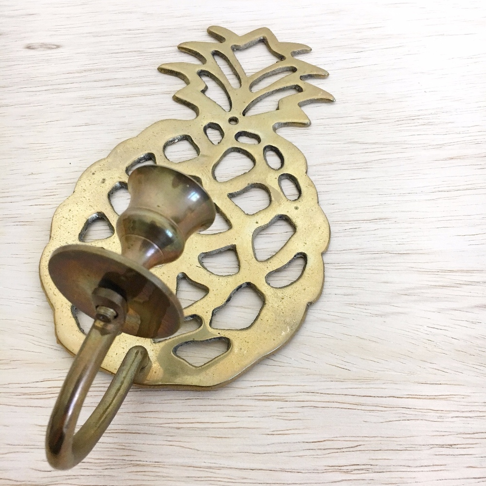 Vintage Flat Pineapple Wall Candle Sconce